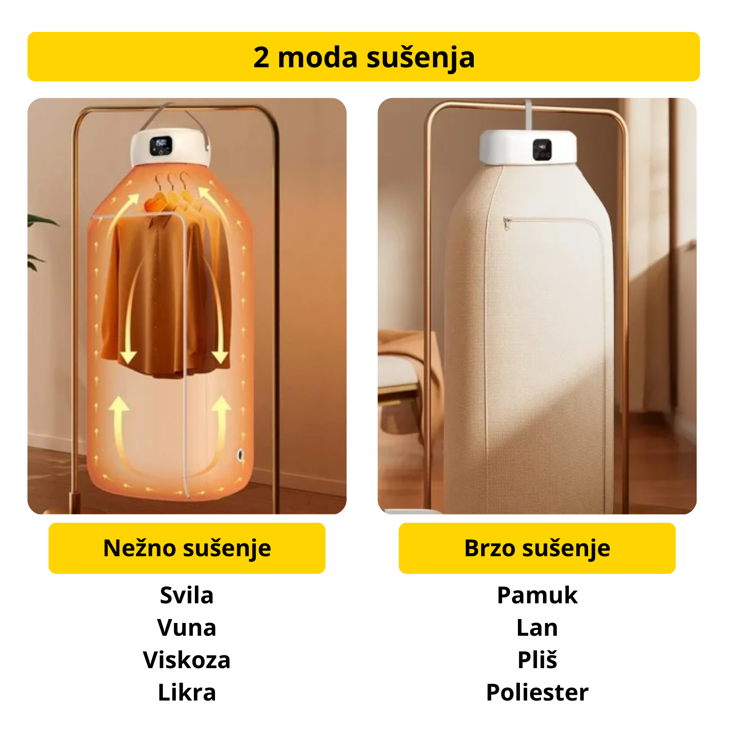2 u 1 sušilica i ispravljač za odeću